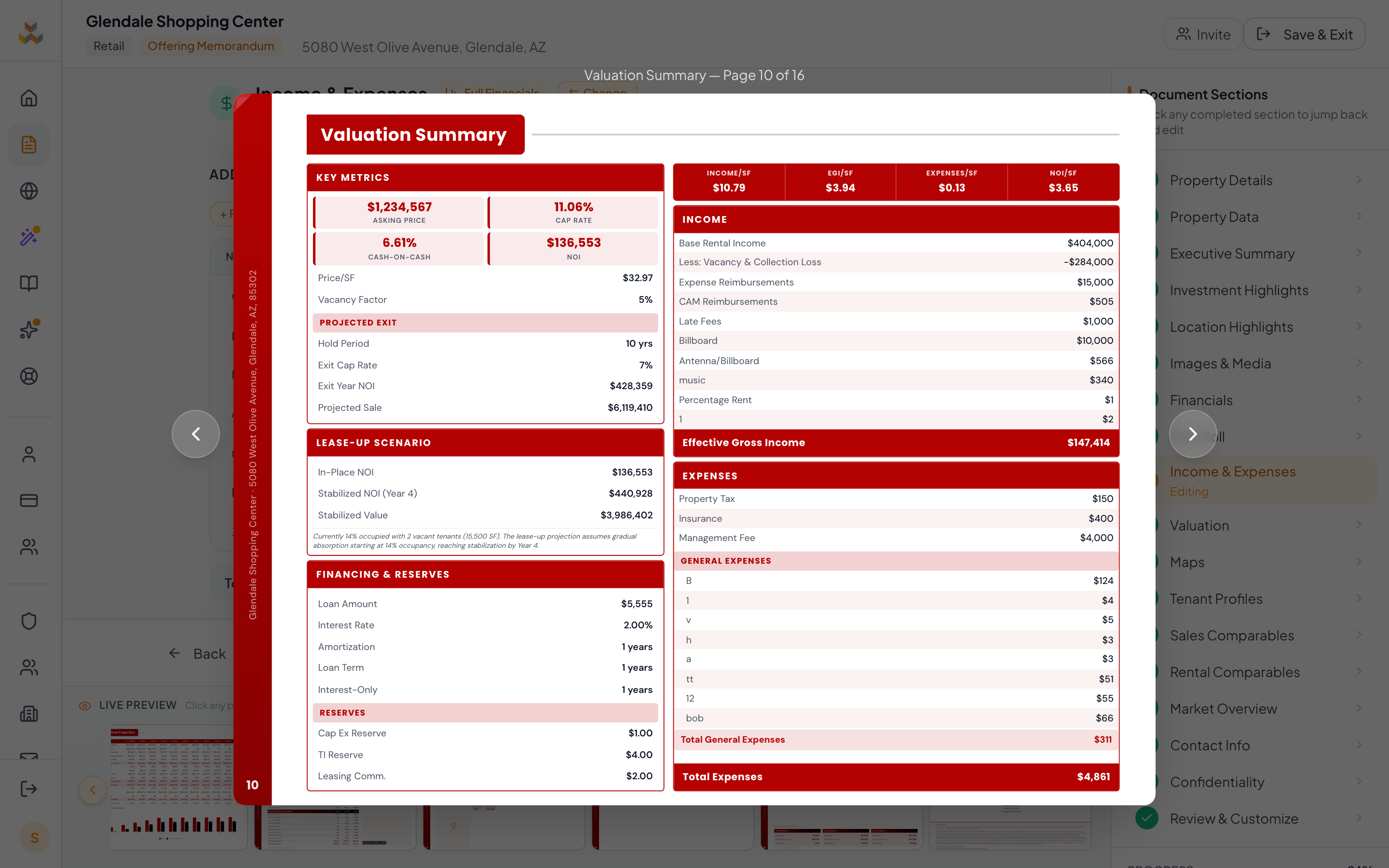 Tenant Profiles step