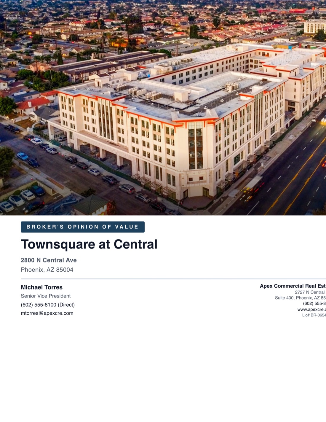 Mixed-Use BOV template example created with CREBuilder