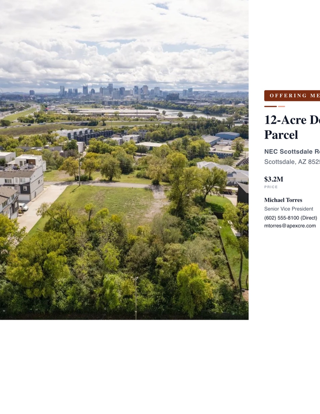 Land Offering Memorandum template example created with CREBuilder